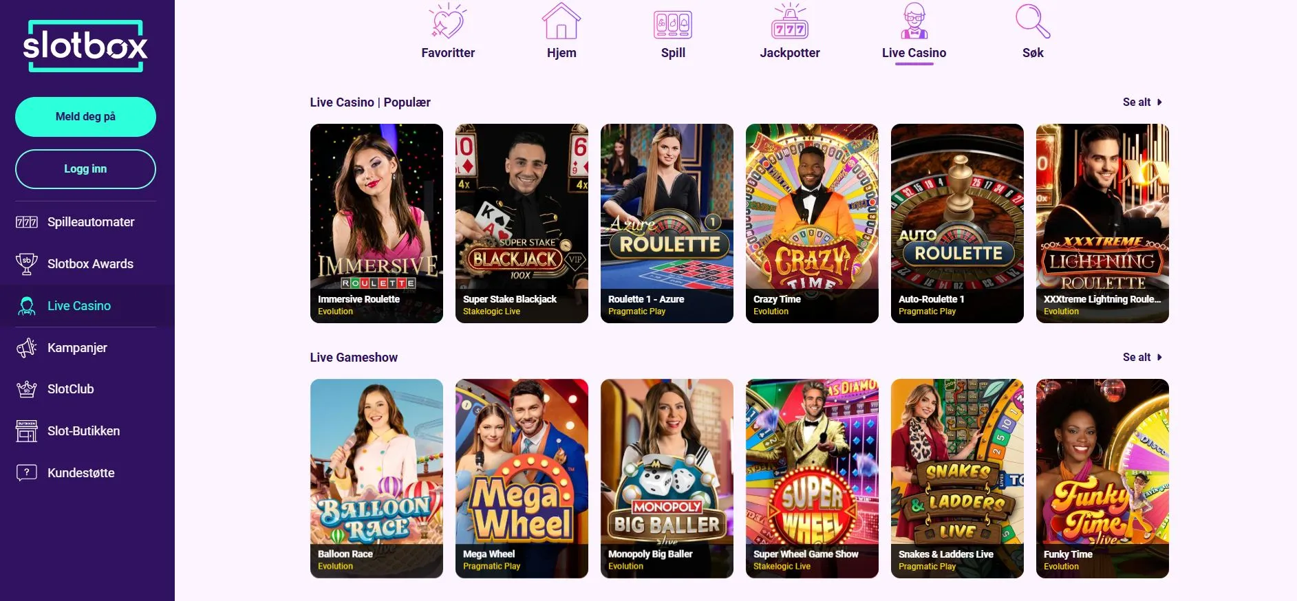 Tilgjengelige bonuser Tilgjengelige bonuser